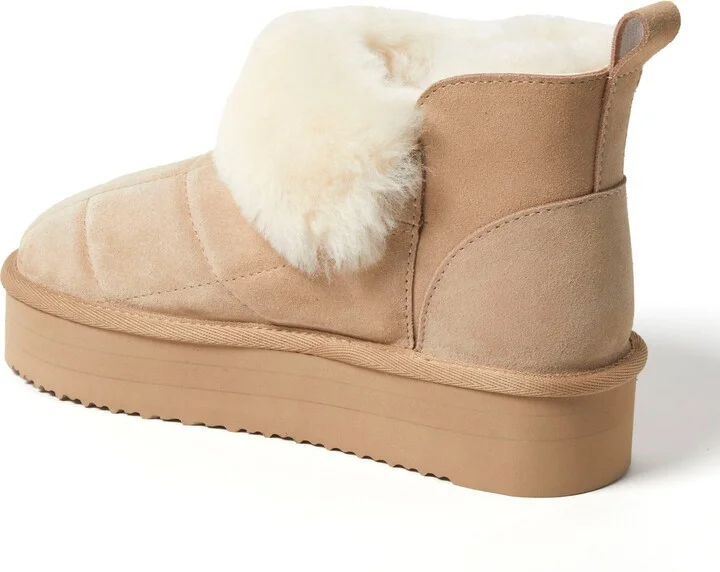 Fireside Bayswater Genuine Shearling Quilted Platform Bootie - Image 2