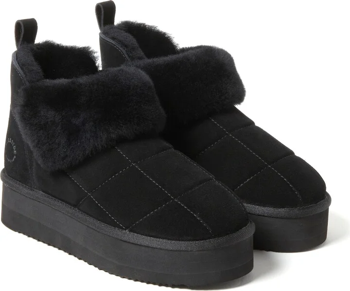 Fireside Bayswater Genuine Shearling Quilted Platform Bootie - Image 9