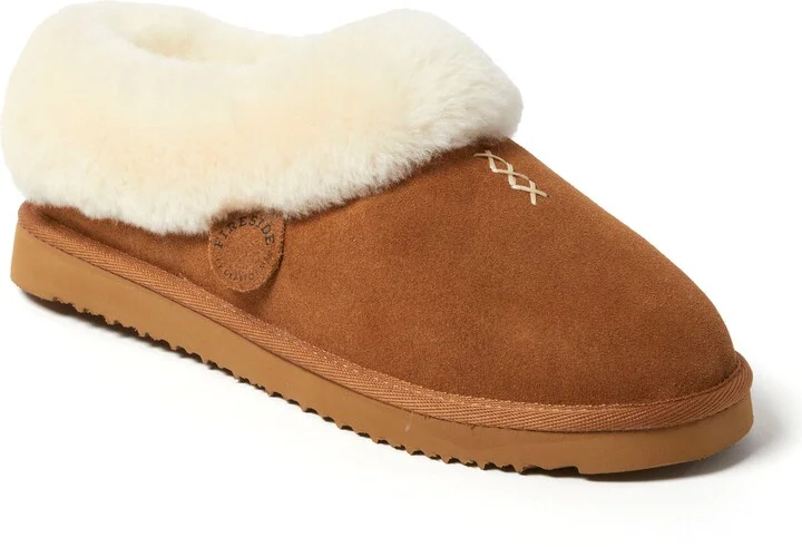 Fireside by Dearfoams Adelaide Genuine Shearling Clog