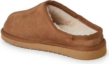 Fireside by Dearfoams Kids Dempsey Genuine Shearling Clog Slipper - Chestnut Size - Image 2