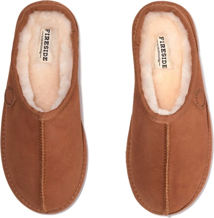 Fireside By Dearfoams Women's Greta Genuine Shearling Clog Slipper - Image 4