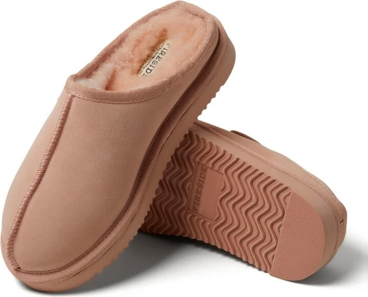Fireside By Dearfoams Women's Greta Genuine Shearling Clog Slipper - Image 7