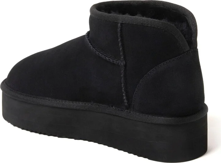Fireside by Dearfoams Women's Kingston Genuine Shearling Platform Bootie - Image 10