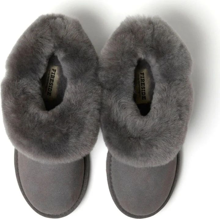 Fireside By Dearfoams Women's Perth Genuine Shearling Foldover Boot - Image 5