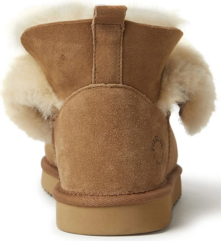 Fireside By Dearfoams Women's Perth Genuine Shearling Foldover Boot - Image 8