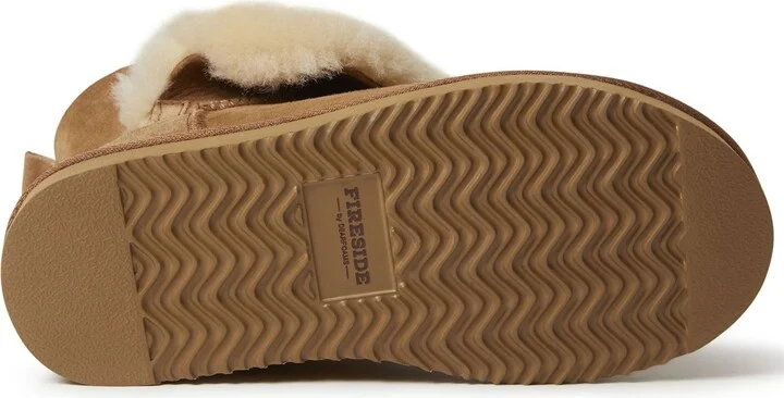 Fireside By Dearfoams Women's Perth Genuine Shearling Foldover Boot - Image 10