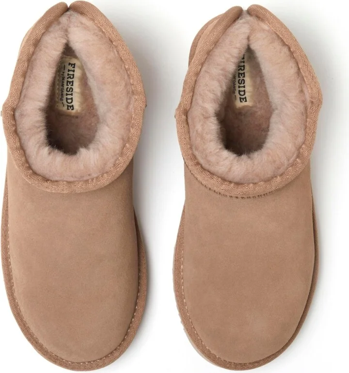 Fireside by Dearfoams Women's Riverland Genuine Shearling Micro Bootie - Image 2