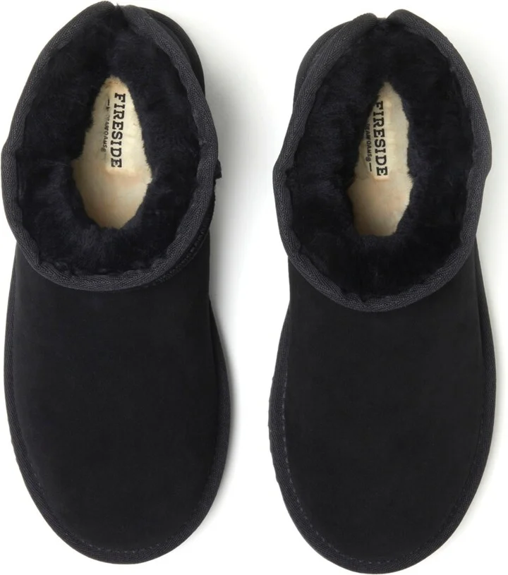 Fireside by Dearfoams Women's Riverland Genuine Shearling Micro Bootie - Image 9