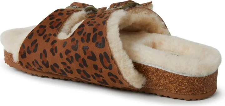 Fireside by Dearfoams Women's Tamworth Genuine Shearling Double Band Sandal - Image 5