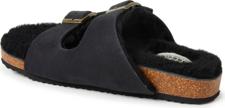 Fireside by Dearfoams Women's Tamworth Genuine Shearling Double Band Sandal - Image 10