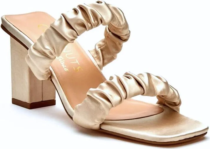 First Love Heeled Sandal In Champagne
