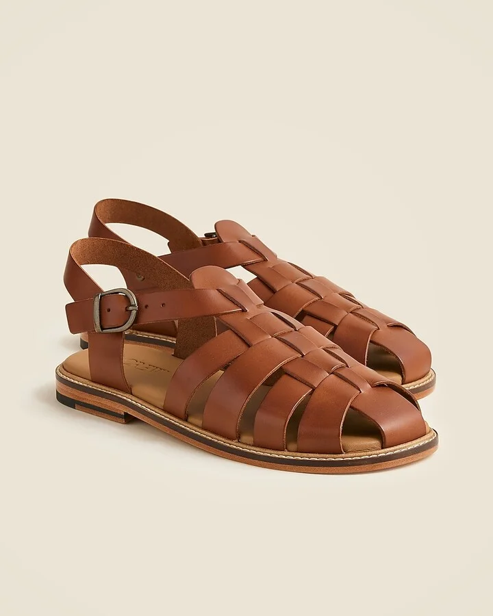 Fisherman sandals in leather