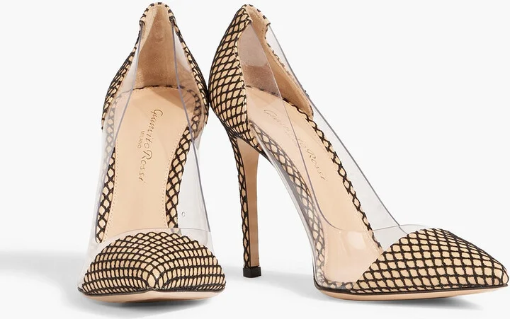 Fishnet and PVC pumps - Image 2