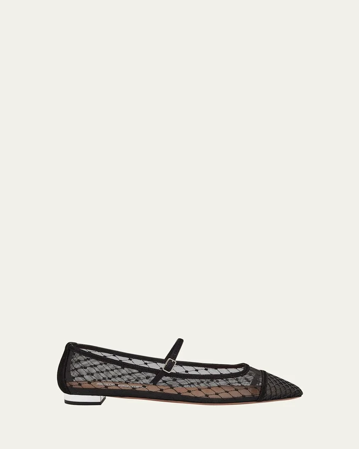 Fishnet Suede Juliette Ballerina Flats