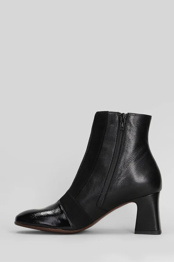 Fitas High Heels Ankle Boots In Black Leather - Image 3