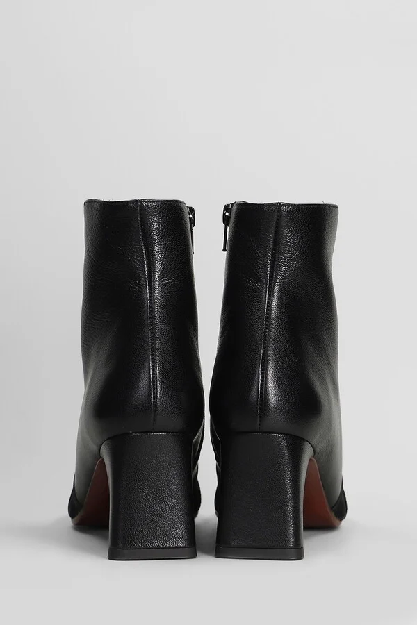 Fitas High Heels Ankle Boots In Black Leather - Image 4