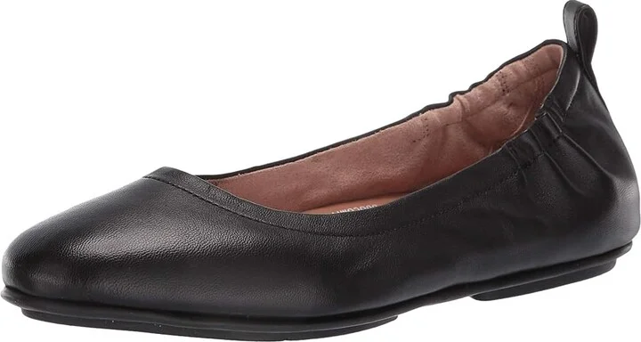 FitFlop Allegro Ballerina Flat Women's Flat Shoes Black : 5 M (B), Leather - Image 2