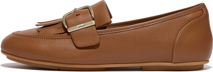 FitFlop ALLEGRO Fringe Buckled Leather Loafers