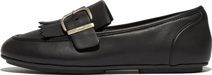 FitFlop ALLEGRO Fringe Buckled Leather Loafers