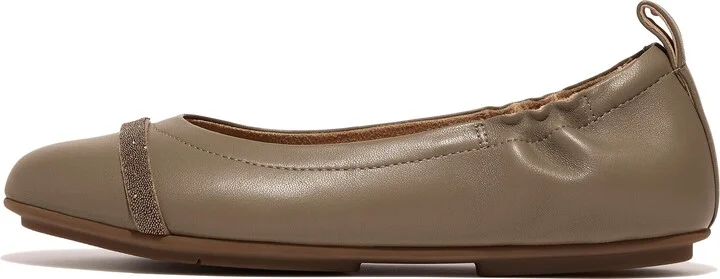 FitFlop ALLEGRO Opul-Trim Leather Ballet Pumps