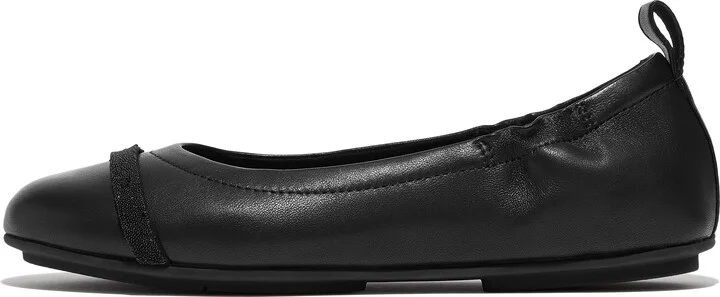 FitFlop ALLEGRO Opul-Trim Leather Ballet Pumps