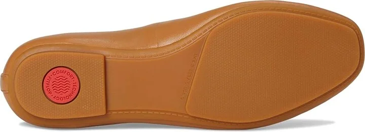 FitFlop Delicato Bow Soft Leather Ballerinas Women's Flat Shoes Desert Tan : 8 M (B), Leather/Rubber - Image 3
