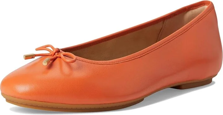 FitFlop Delicato Bow Soft Leather Ballerinas Women's Flat Shoes Satsuma : 8 M (B), Leather/Rubber - Image 5