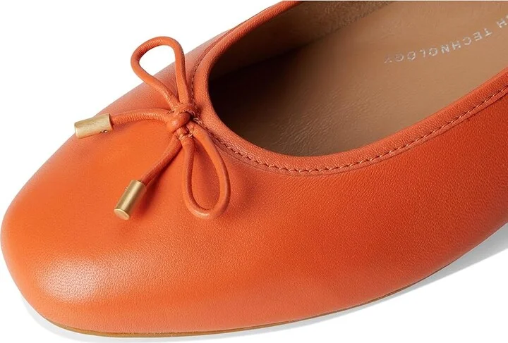 FitFlop Delicato Bow Soft Leather Ballerinas Women's Flat Shoes Satsuma : 8 M (B), Leather/Rubber - Image 7