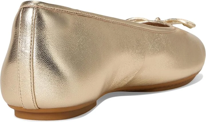 FitFlop Delicato Bow Soft Leather Ballet Flats Women's Shoes Platino : 6.5 M (B) - Image 4