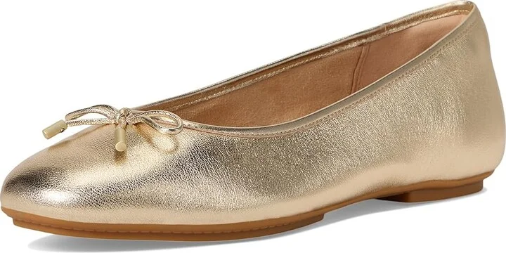 FitFlop Delicato Bow Soft Leather Ballet Flats Women's Shoes Platino : 6.5 M (B) - Image 5