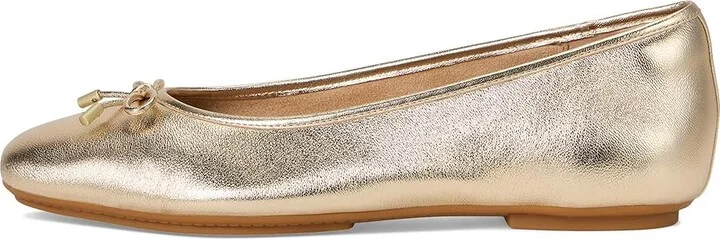 FitFlop Delicato Bow Soft Leather Ballet Flats Women's Shoes Platino : 6.5 M (B) - Image 6