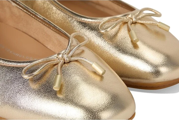 FitFlop Delicato Bow Soft Leather Ballet Flats Women's Shoes Platino : 6.5 M (B) - Image 7