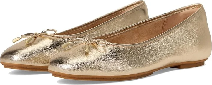 FitFlop Delicato Bow Soft Leather Ballet Flats Women's Shoes Platino : 6.5 M (B)