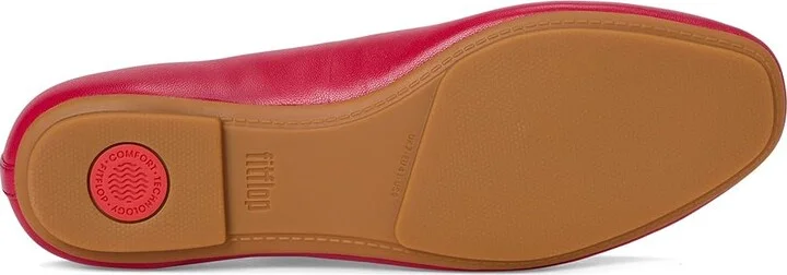 FitFlop Delicato Bow Soft Leather Ballet Flats Women's Shoes Redberry : 7 M (B) - Image 3