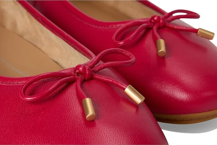 FitFlop Delicato Bow Soft Leather Ballet Flats Women's Shoes Redberry : 7 M (B) - Image 7