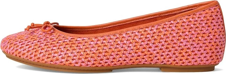 FitFlop Delicato Bow Woven Ballet Flats Women's Shoes Satsuma/Pinkperfect Mix : 10 M (B), Leather - Image 6