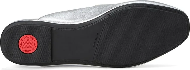FitFlop Delicato Crystal-Cluster Soft M/Leather Mules Women's Flat Shoes Silver : 7.5 M (B), Leather/Nappa/Polyester - Image 3