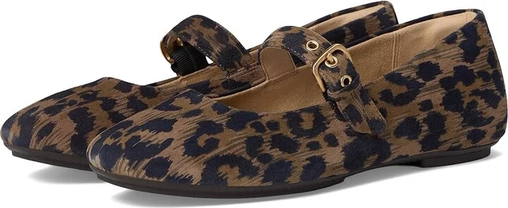 FitFlop Delicato Leopard Suede Mary Janes Women's Shoes Chocolate Mix : 7.5 M (B)