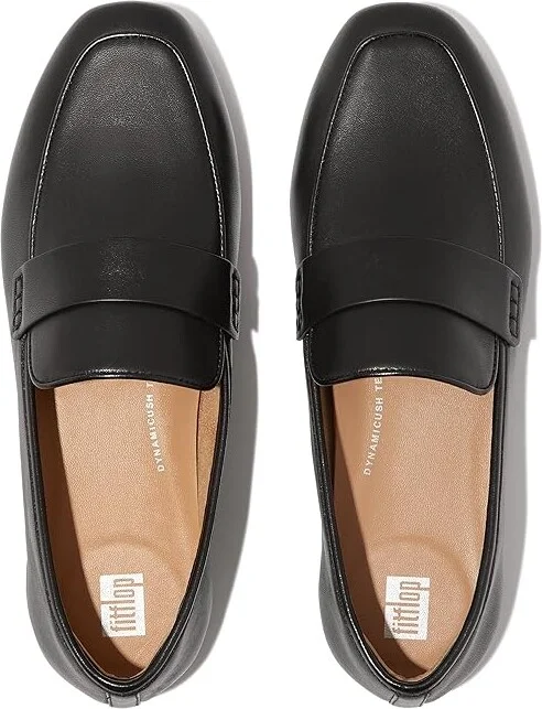 FitFlop Delicato Soft Leather Loafers Women's Flat Shoes Black : 6 M (B) - Image 2