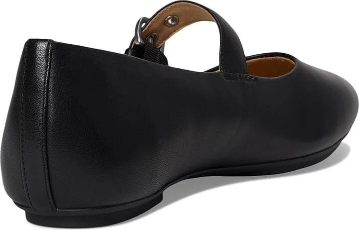 FitFlop Delicato Soft Leather Mary Janes Women's Slip-on Dress Shoes All Black : 6 M (B), Leather/Nappa - Image 4