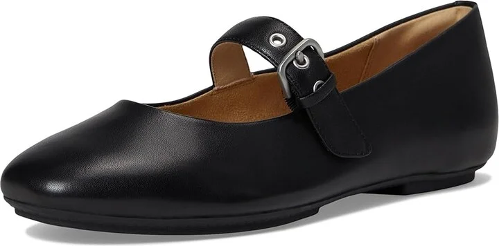 FitFlop Delicato Soft Leather Mary Janes Women's Slip-on Dress Shoes All Black : 6 M (B), Leather/Nappa - Image 5