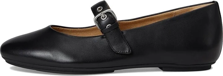FitFlop Delicato Soft Leather Mary Janes Women's Slip-on Dress Shoes All Black : 6 M (B), Leather/Nappa - Image 6