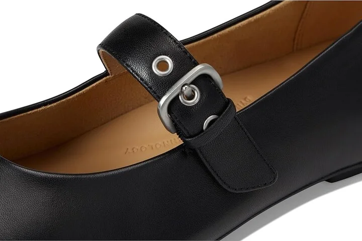 FitFlop Delicato Soft Leather Mary Janes Women's Slip-on Dress Shoes All Black : 6 M (B), Leather/Nappa - Image 7