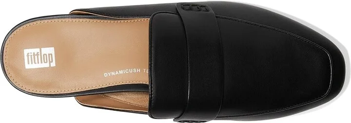 FitFlop Delicato Soft Leather Mules Women's Shoes Black : 7 M (B), Leather/Nappa/Rubber - Image 2