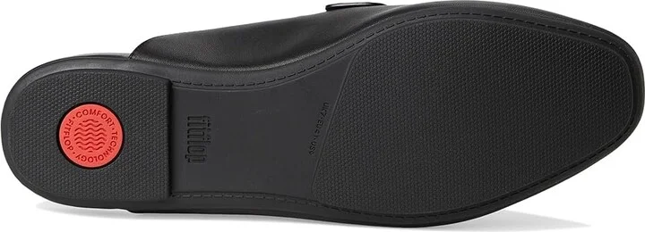 FitFlop Delicato Soft Leather Mules Women's Shoes Black : 7 M (B), Leather/Nappa/Rubber - Image 3