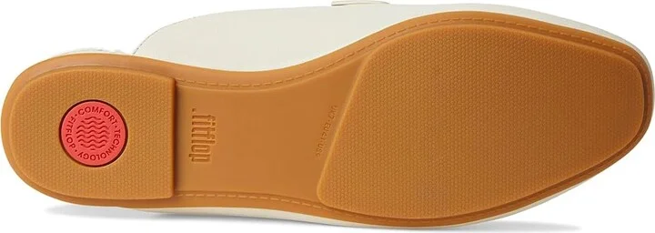 FitFlop Delicato Soft Leather Mules Women's Shoes Paris Beige : 8 M (B), Leather/Nappa/Rubber - Image 3