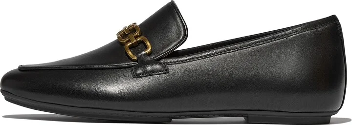 FitFlop DELICATO Square-Chain Soft Leather Loafers