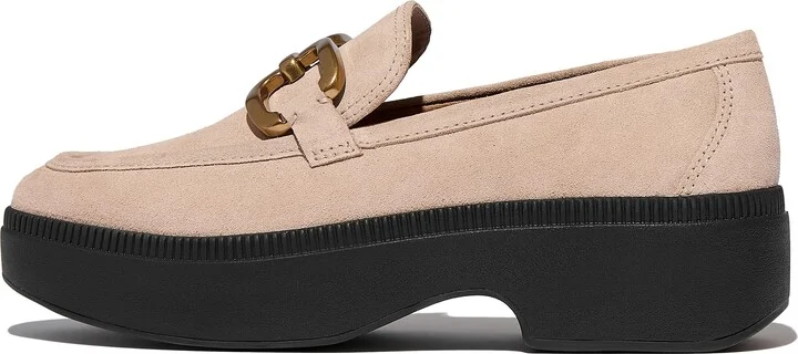 FitFlop F-LUMA Square-Chain Suede Loafers