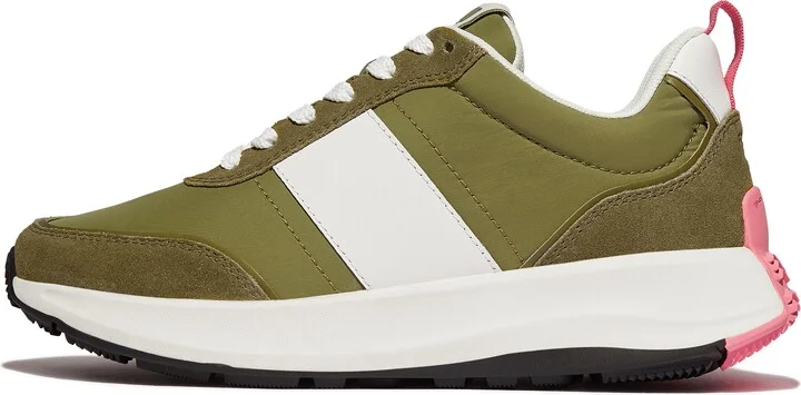 FitFlop F-MODE Flow Fabric/Suede/Leather Flatform Sneakers Leather/Suede/Fabric Polyester