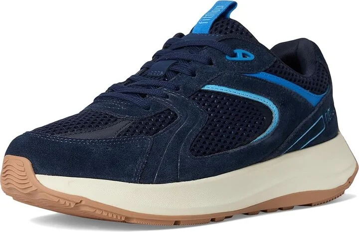 FitFlop F-Mode Flow Suede/Mesh/Leather Flatform Sneakers Women's Walking Shoes Midnight Navy/Bondi Blue : 8.5 M (B), Synthetic/Textile - Image 5